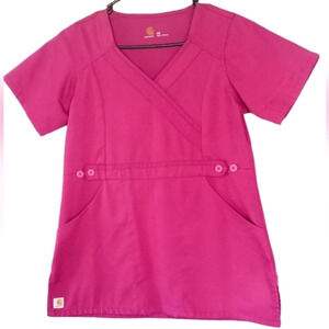Carhartt Force 3 Pocket Mock Wrap Scrub Top Size XS